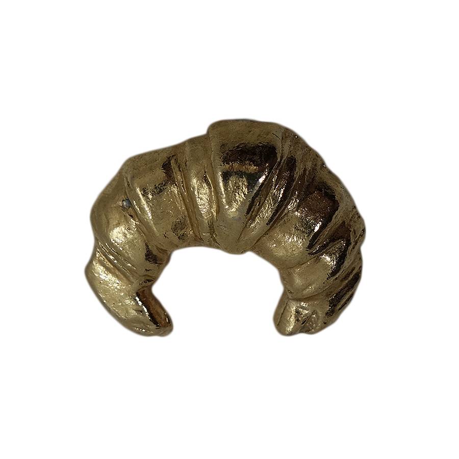 クロワッサン ピンズ 金色 パン 留め具付き