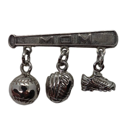 BASEBALL MOM ピンズ 野球 バット ボール グローブ スパイク 留め具付き