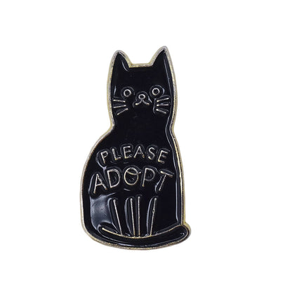PLEASE ADOPT 猫 ピンズ