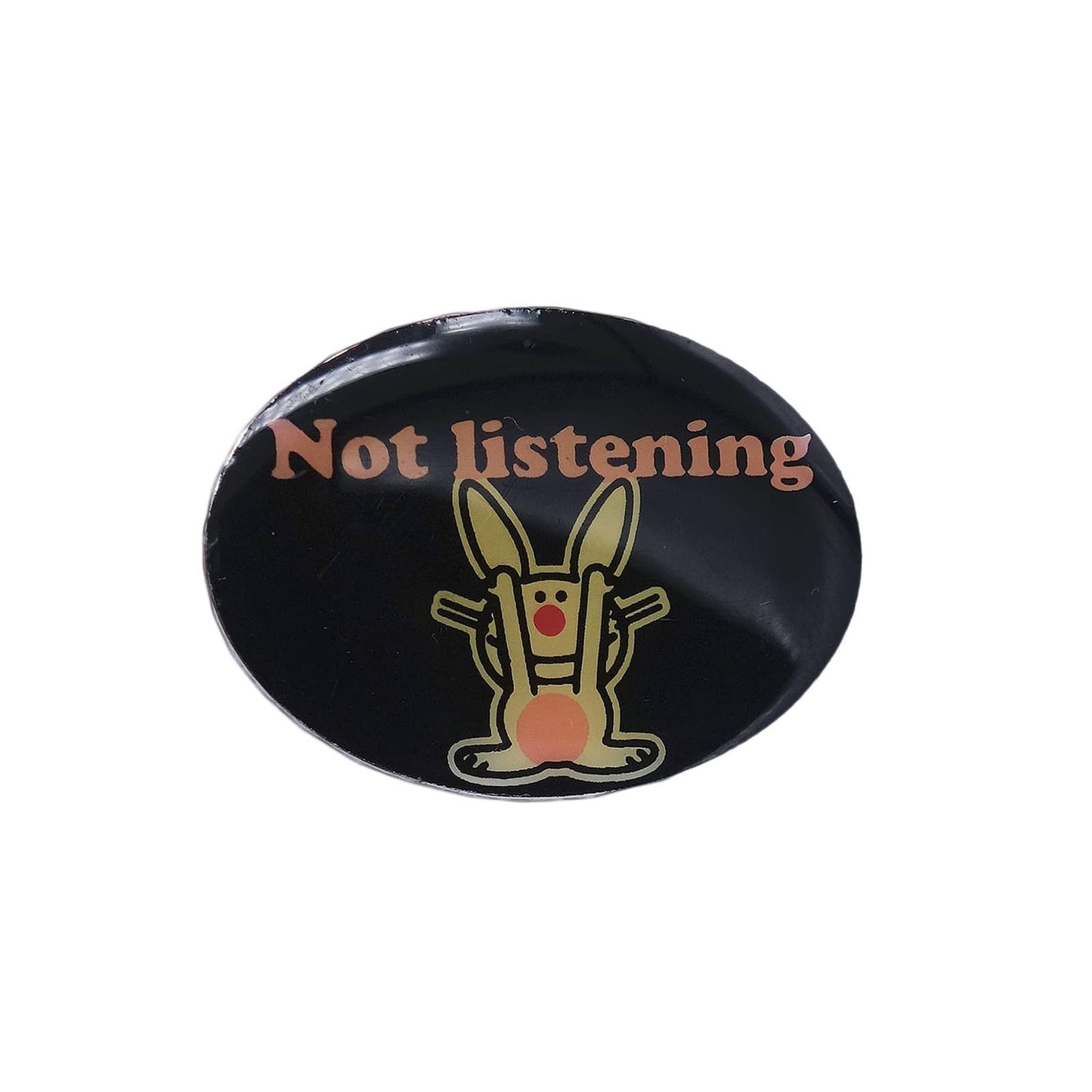 ジムベントン Happy Bunny ピンズ Not listening