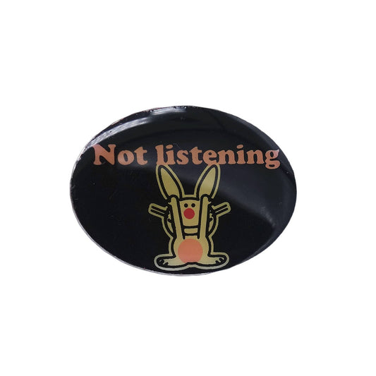 ジムベントン Happy Bunny ピンズ Not listening