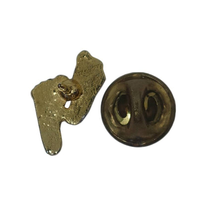 足 ピンズ 金色 留め具付き