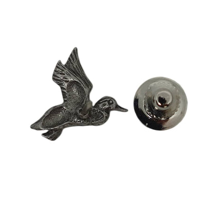 鴨 ピンズ 鳥 ピューター 留め具付き