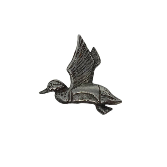 鴨 ピンズ 鳥 ピューター 留め具付き