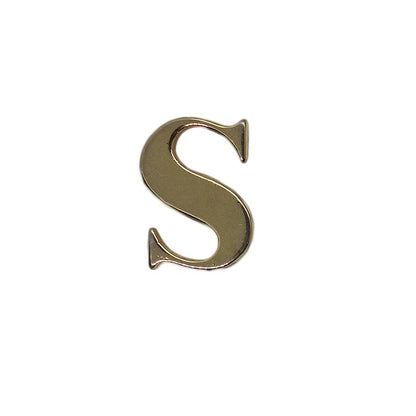 S ピンズ 留め具付き 文字 イニシャル