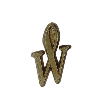 W ピンズ 留め具付き 文字・イニシャル