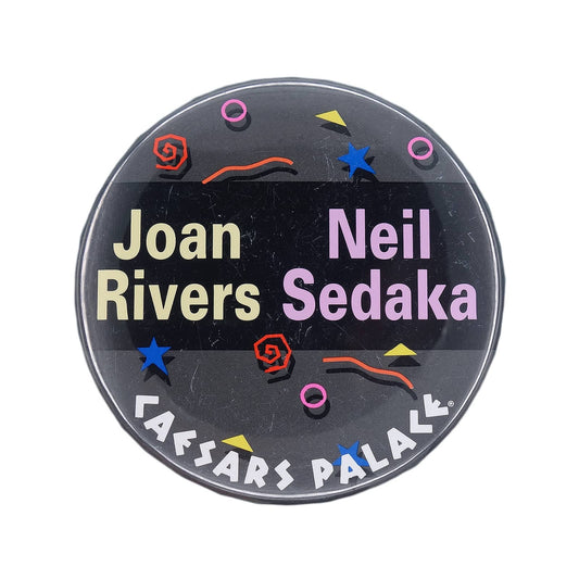 Joan Rivers & Neil Sedaka 缶バッジ CAESARS PALACE