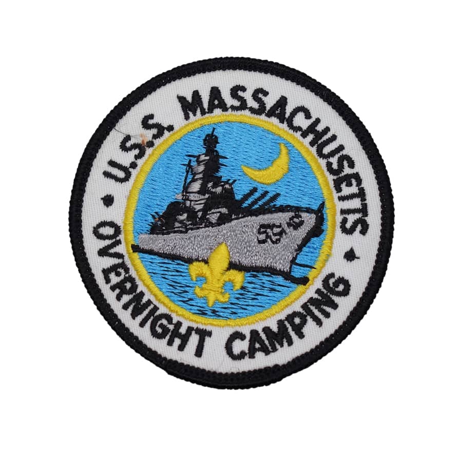 ビンテージ ボーイスカウト ワッペン 戦艦 U.S.S. MASSACHUSETTS