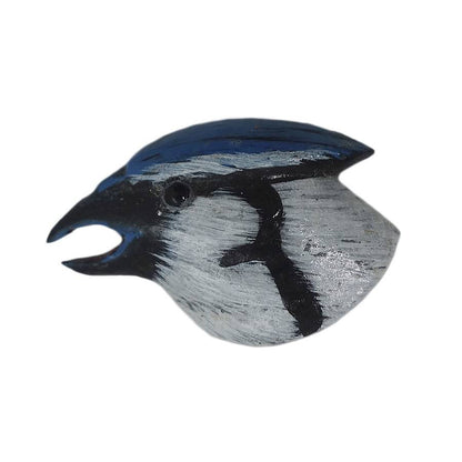 アオカケス ピンズ 鳥 留め具付き