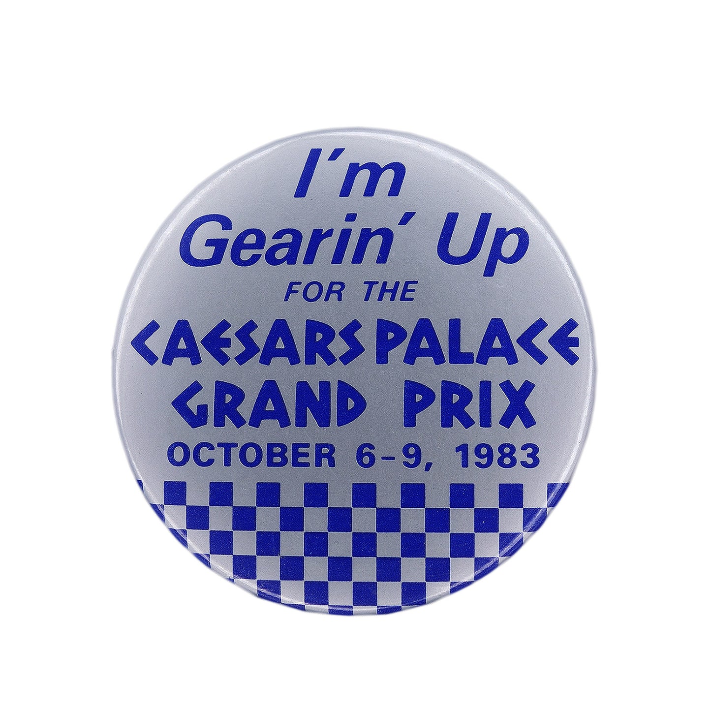1983 CAESARS PALACE GRAND PRIX 缶バッジ カーレース