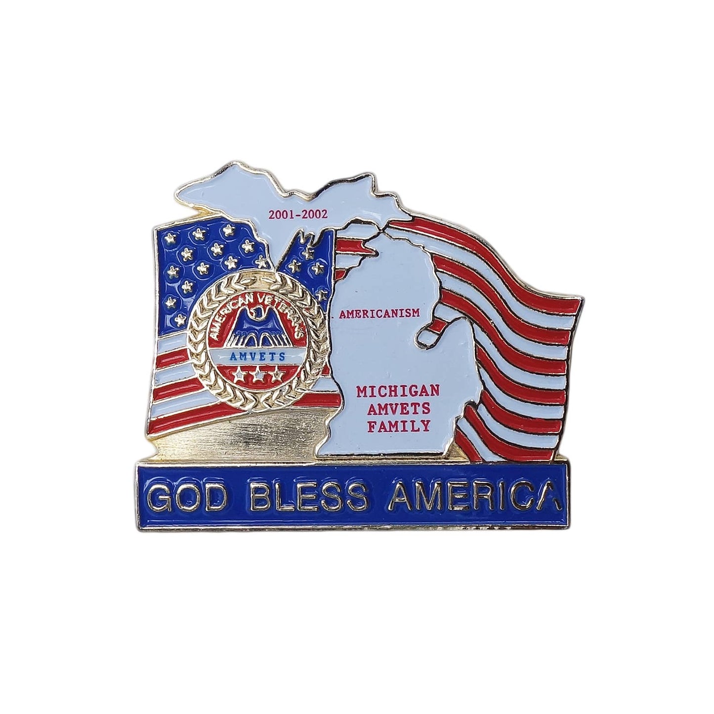 AMVETS アメリカ退役軍人会 ピンズ 星条旗 GOD BLESS AMERICA