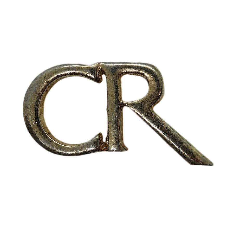 CR 文字 ピンズ 留め具付き