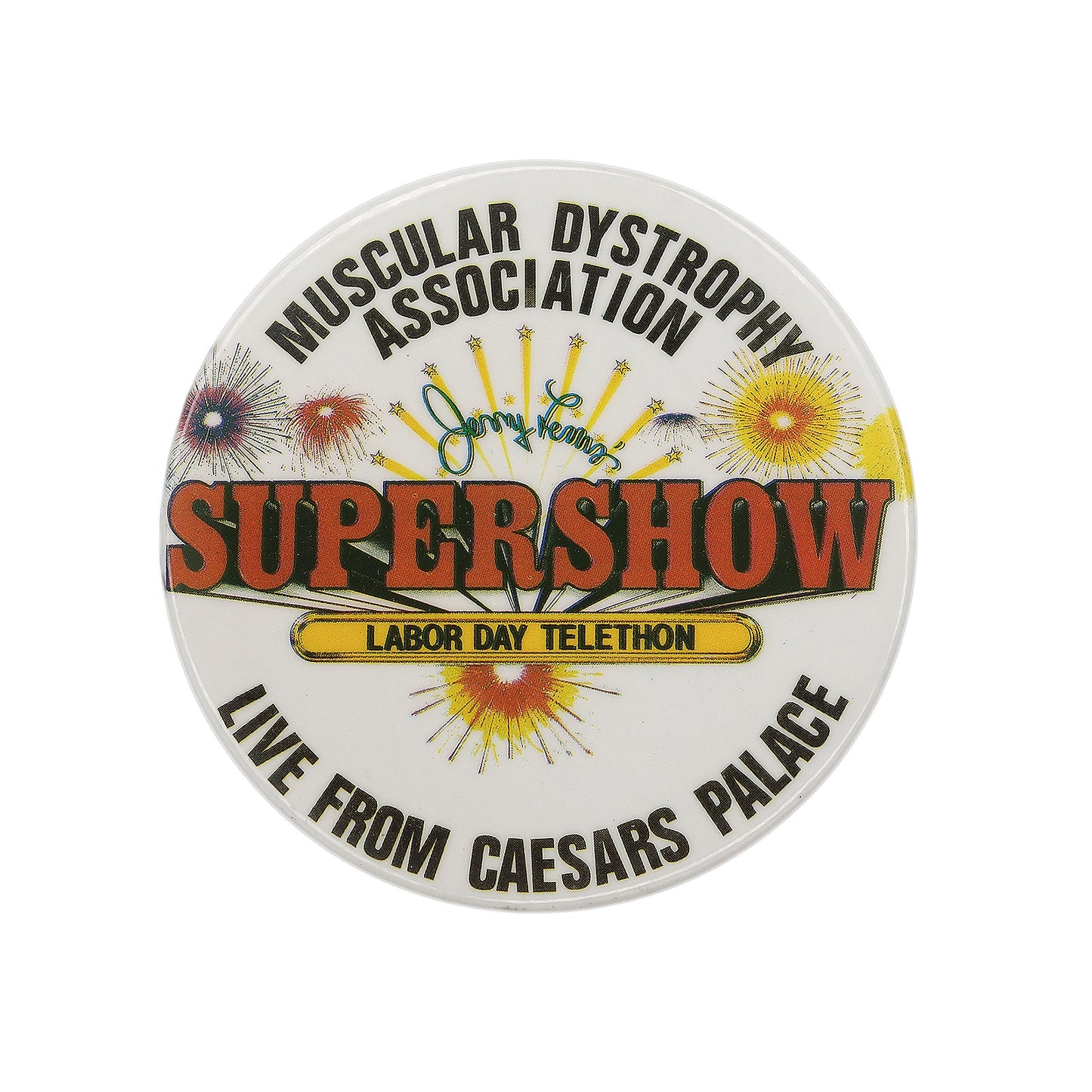 JERRY LEWIS LABOR DAY TELETHON 缶バッジ CAESARS PALACE