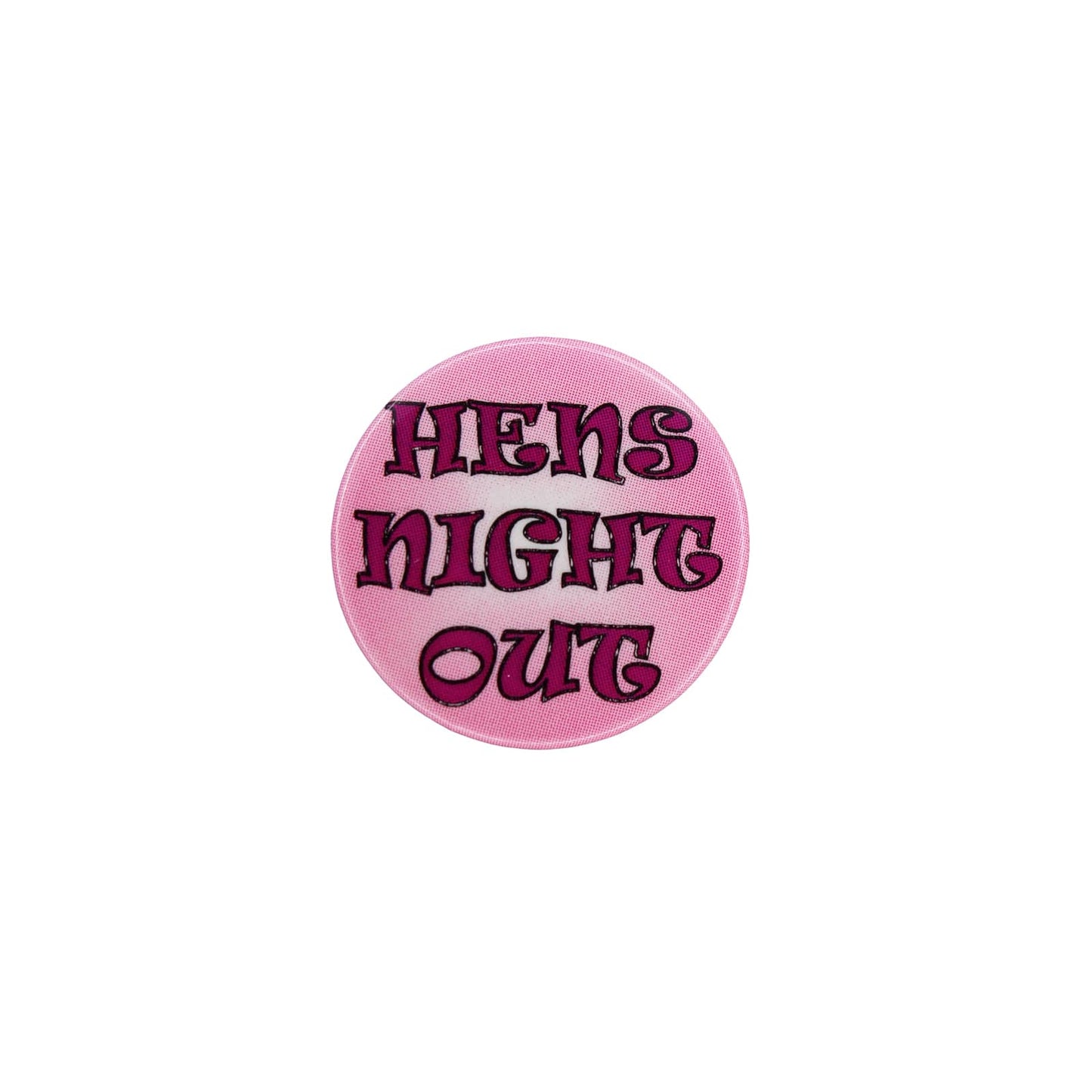 HENS NIGHT OUT 缶バッジ 英語 文字