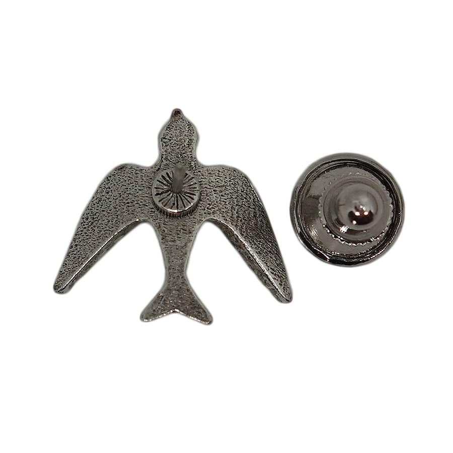 鳥 ピンズ 留め具付き
