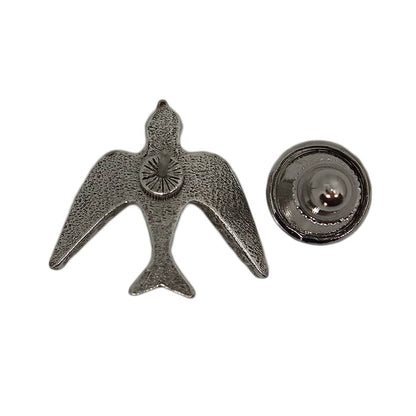鳥 ピンズ 留め具付き