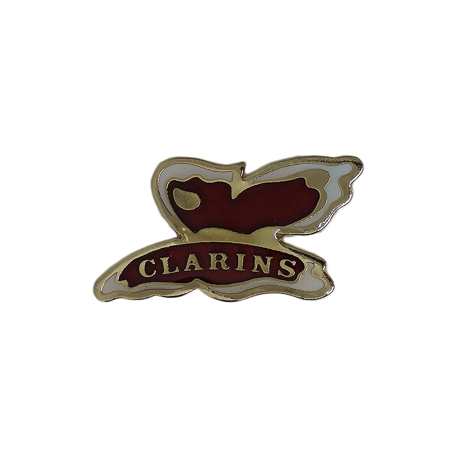 CLARINS 化粧品 ピンズ クラランス 蝶 コスメ 留め具付き