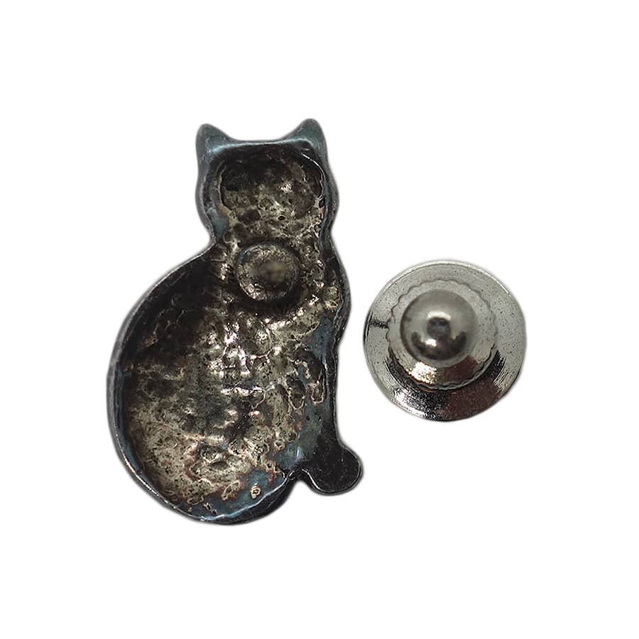 猫 ピンズ 動物 ラインストーン 留め具付き