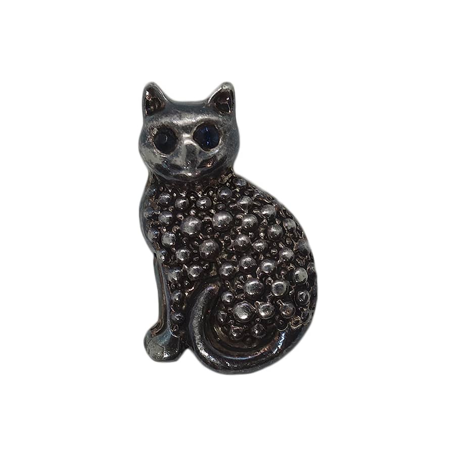 猫 ピンズ 動物 ラインストーン 留め具付き