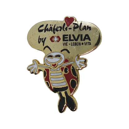 ELVIA スイス 保険会社 ピンズ てんとう虫　留め具付き