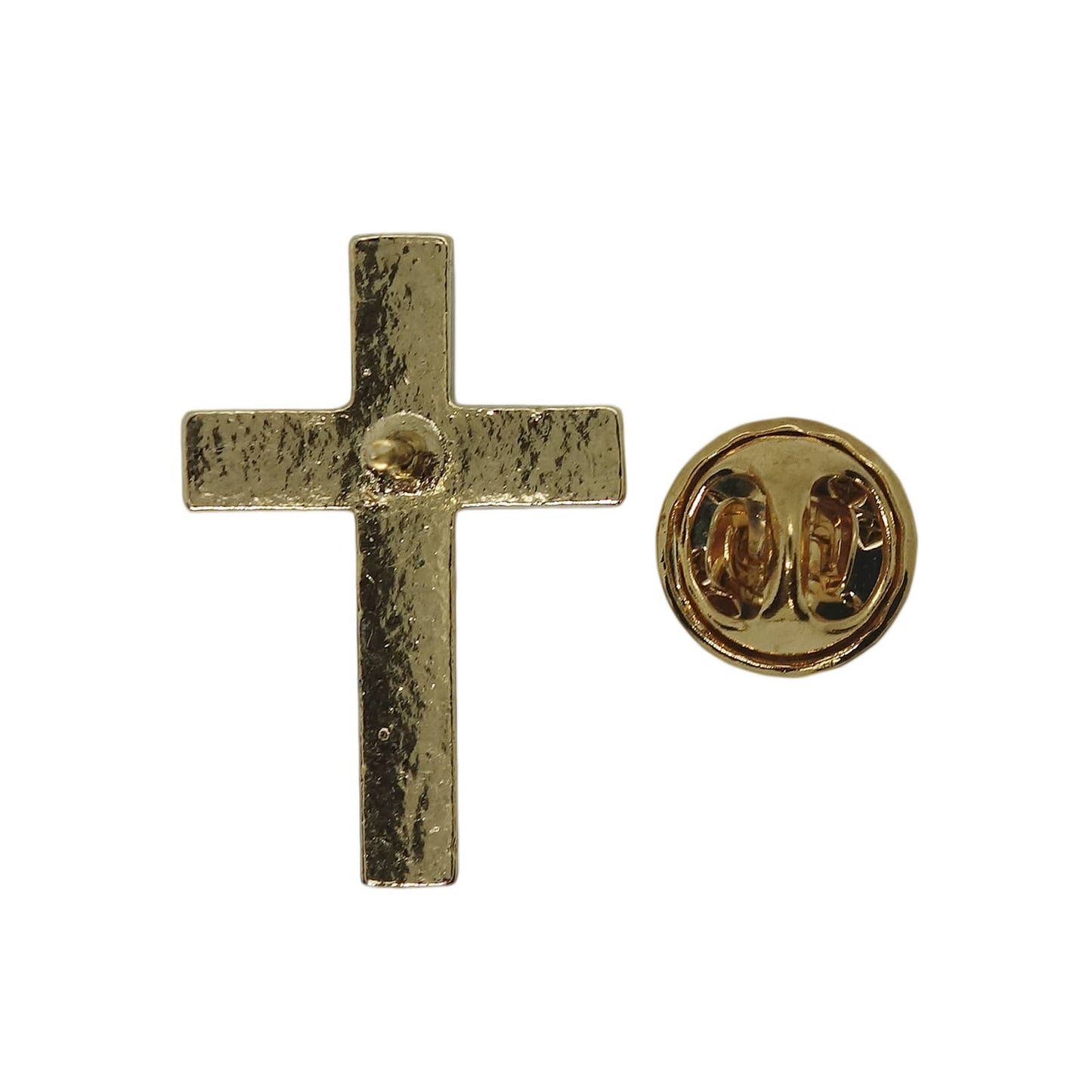 WWJD? 十字架 ピンズ クロス 留め具付き
