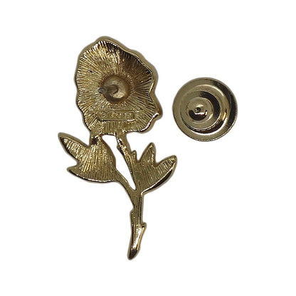 一輪の薔薇 ピンズ 花 Monet 留め具付き