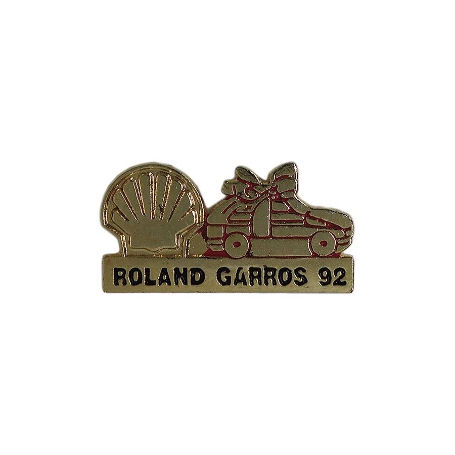全仏オープンテニス ピンズ SHELL シェル 1992 ROLAND GARROS 留め具付き
