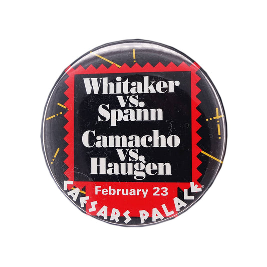 Whitaker VS. Spann　Camacho VS. Haugen 缶バッジ ボクシング