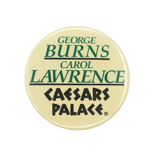 ジョージ・バーンズ キャロル・ローレンス 缶バッジ CAESARS PALACE
