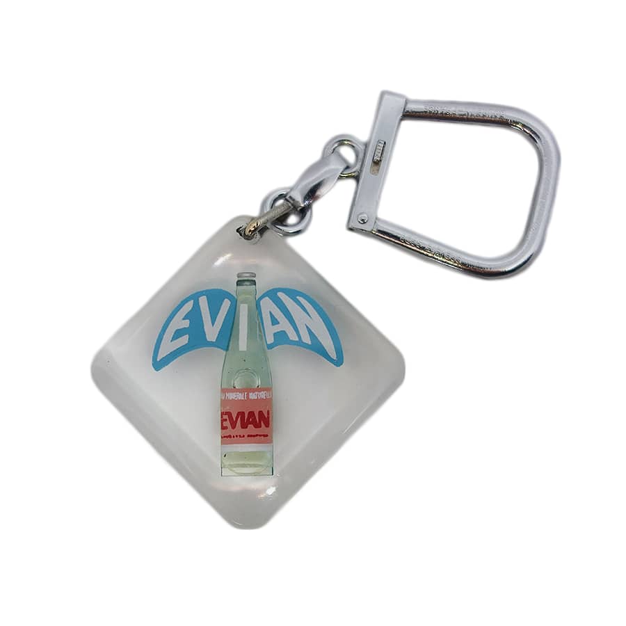 Bourbon キーホルダー EVIAN ミネラルウォーターボトル ビンテージ