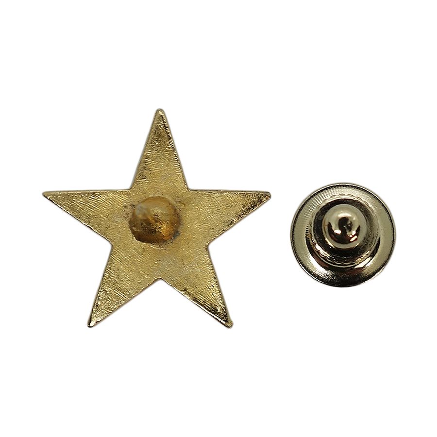 スター ピンズ 星 金色 留め具付き