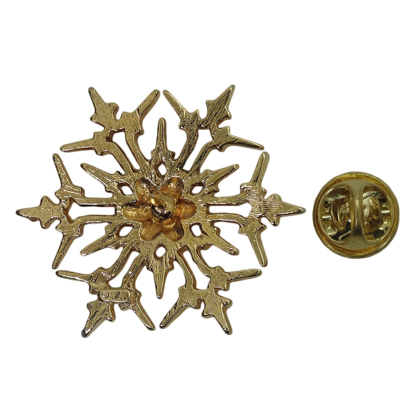 JJ 雪の結晶 ピンズ JONETTE JEWELRY 留め具付き