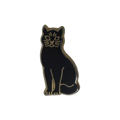黒猫 ピンズ 動物 キャット 留め具付き