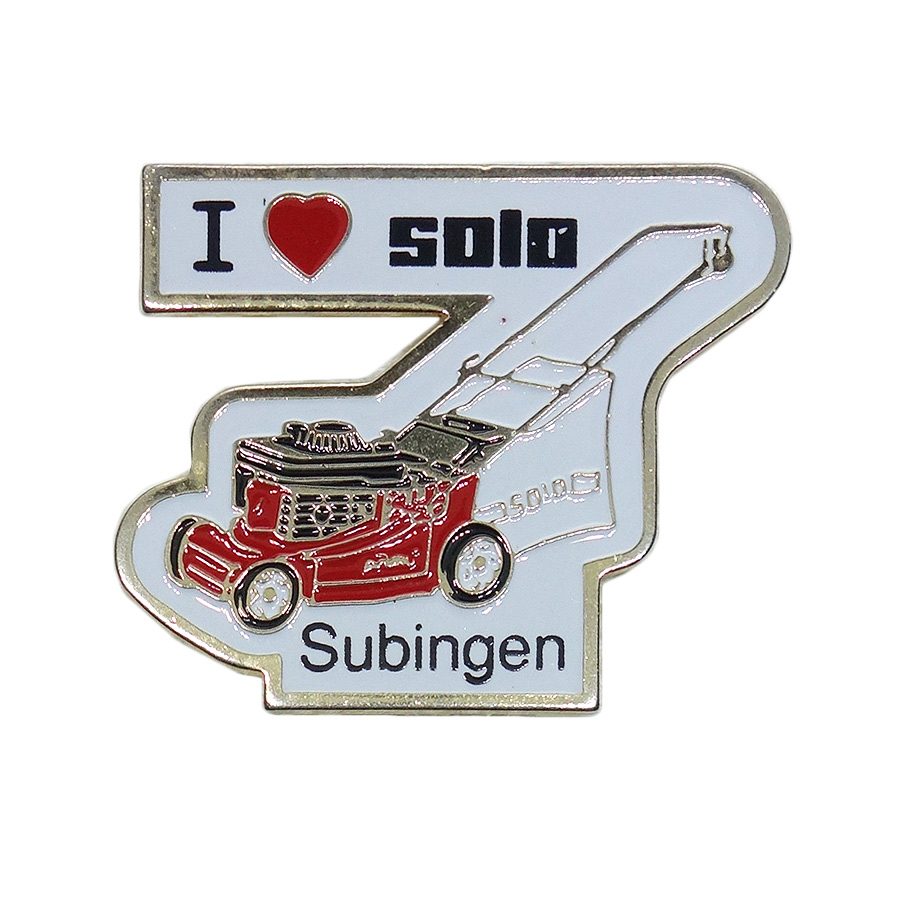 I Love solo 芝刈り機 ピンズ Subingen 留め具付き ピンバッチ