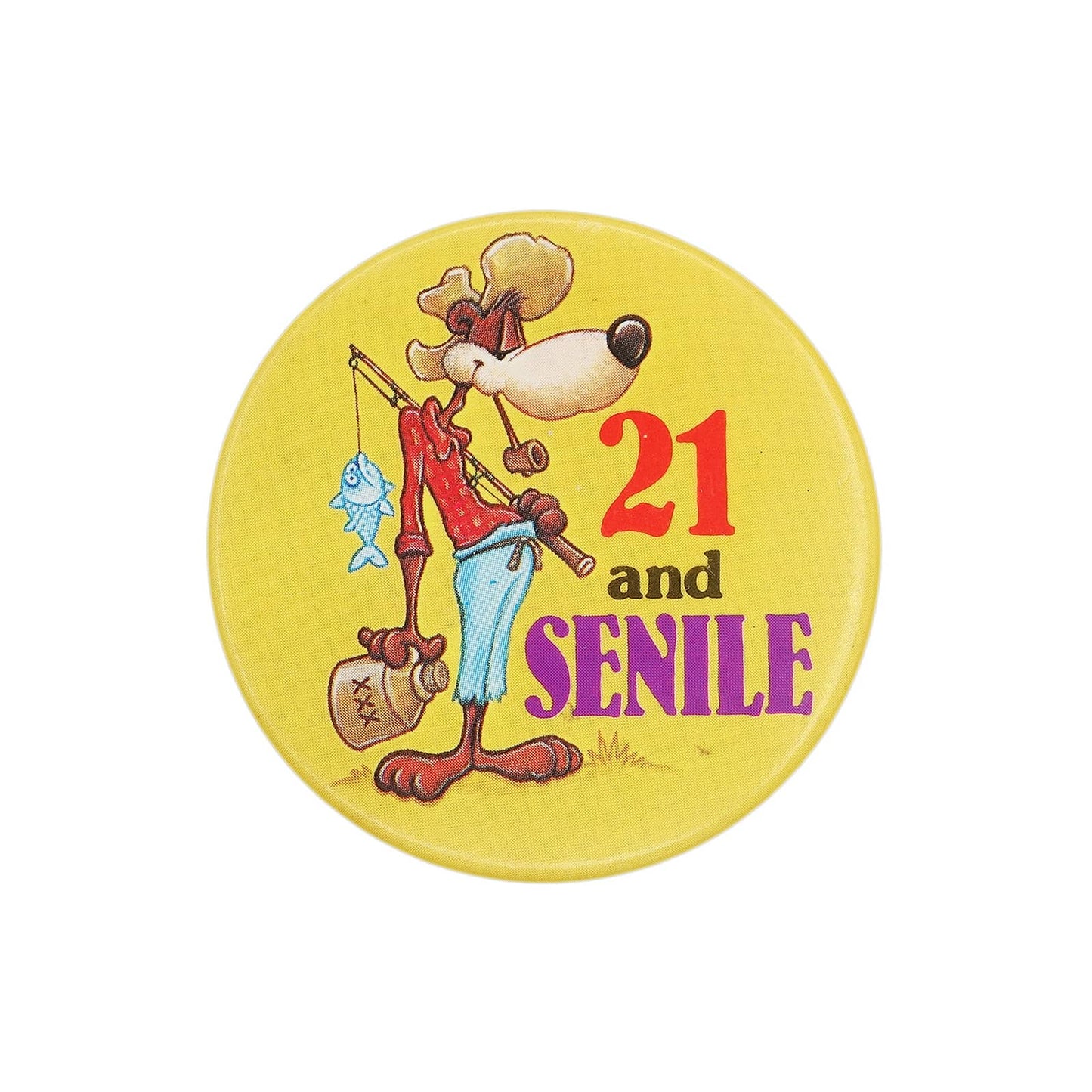21 and SENILE 缶バッジ バッチ 21歳 誕生日