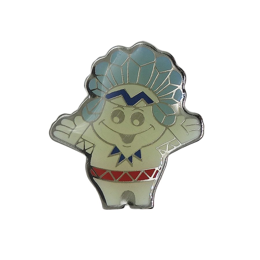 Bio Steinfels インディアン 青 ピンズ スイス キャラクター 留め具付き