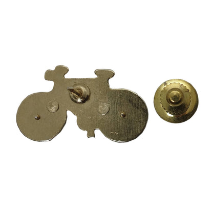 自転車 ピンズ 金色 留め具付き