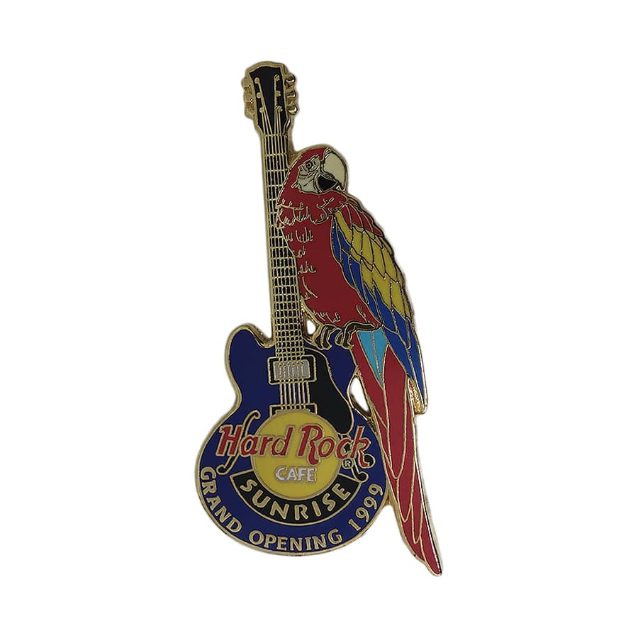 Hard Rock CAFE オウム ギター ピンズ ハードロックカフェ SUNRISE 留め具付き