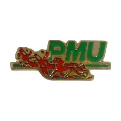 ピンズ フランス場外馬券発売公社 PMU 競馬 留め具付き ピンバッジ