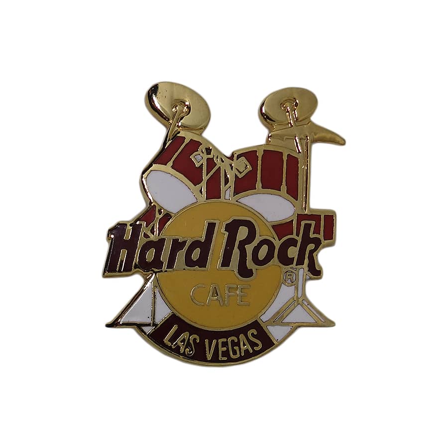 Hard Rock CAFE ドラム 赤 ブローチ ハードロックカフェ LAS VEGAS