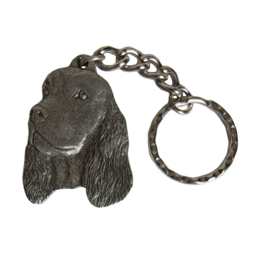 犬 キーホルダー スパニエル Rawcliffe ピューター ヴィンテージ