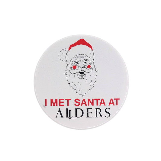 I MET SANTA AT ALLDERS サンタ 缶バッジ オールダーズ クリスマス