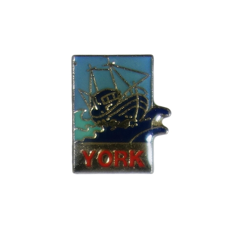 船 ピンズ YORK 留め具付き ピンバッジ
