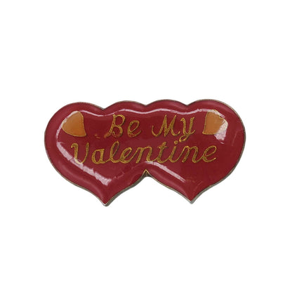 Be My Valentine ダブルハート ピンズ バレンタイン
