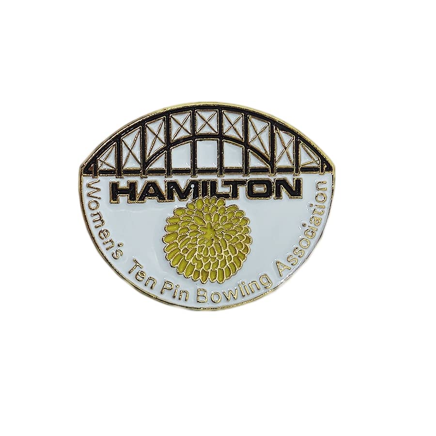 HAMILTON ボウリング ピンバッジ ブローチ 花 橋