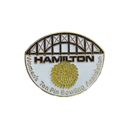 HAMILTON ボウリング ピンバッジ ブローチ 花 橋