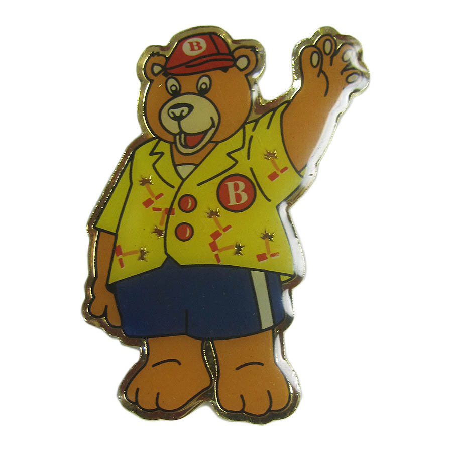 ピンズ 熊　キャラクター 留め具付き