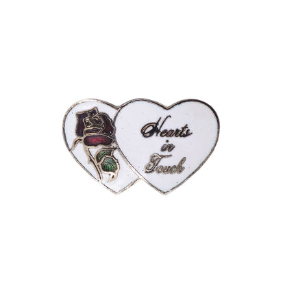 Hearts in Touch 薔薇 ダブルハート ピンズ MAFCO
