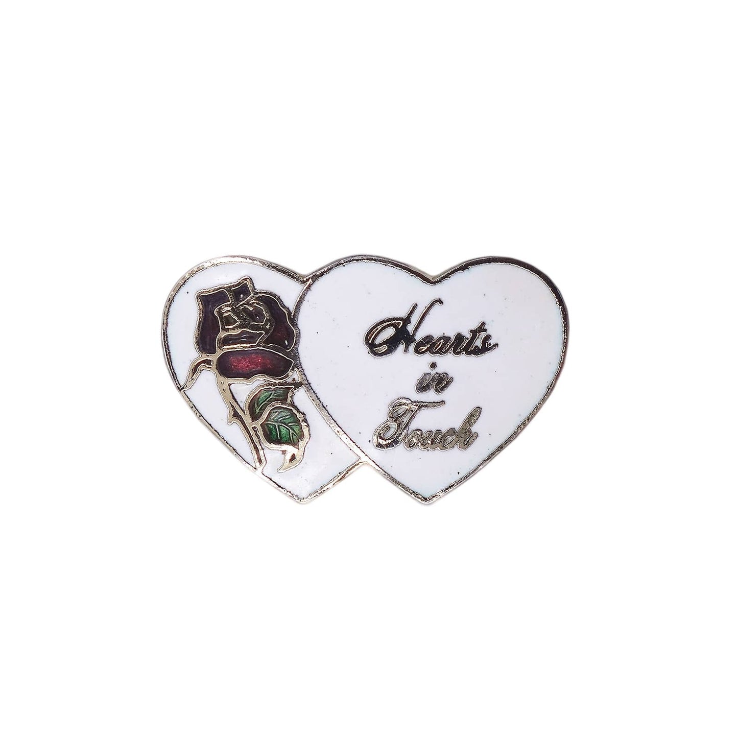 Hearts in Touch 薔薇 ダブルハート ピンズ MAFCO