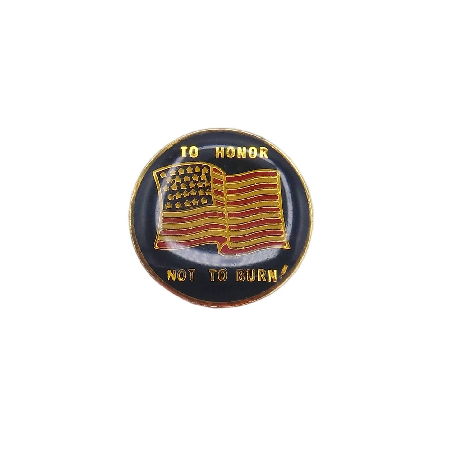 TO HONOR NOT TO BURN ピンズ 星条旗